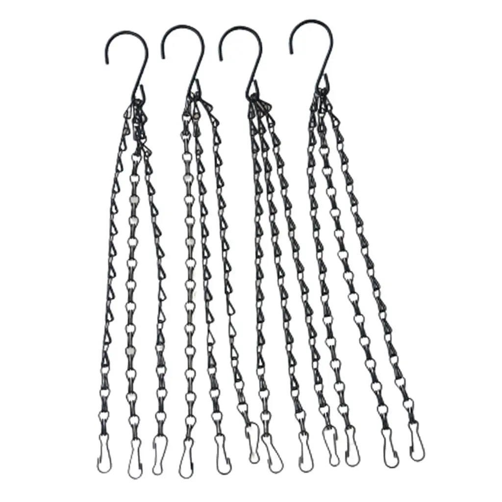 Heavy Duty Hanging Flower Basket Planter Pot Replacement Chain Hanger Hooks