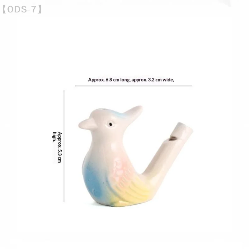 [ODS-7]Musical Bird Water Whistle Ceramic Colorful Animal Shape 1Pcs Portable Sound Toy for Kids Outdoor Camping Activities【WO】