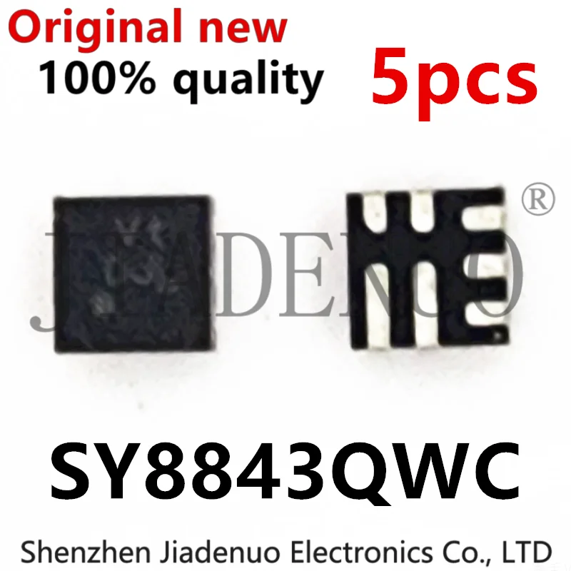 (5pcs)100% Original New SY8843QWC Screen-printed Vt QFN7 DC Synchronous Buck Chip 8843 Chipset