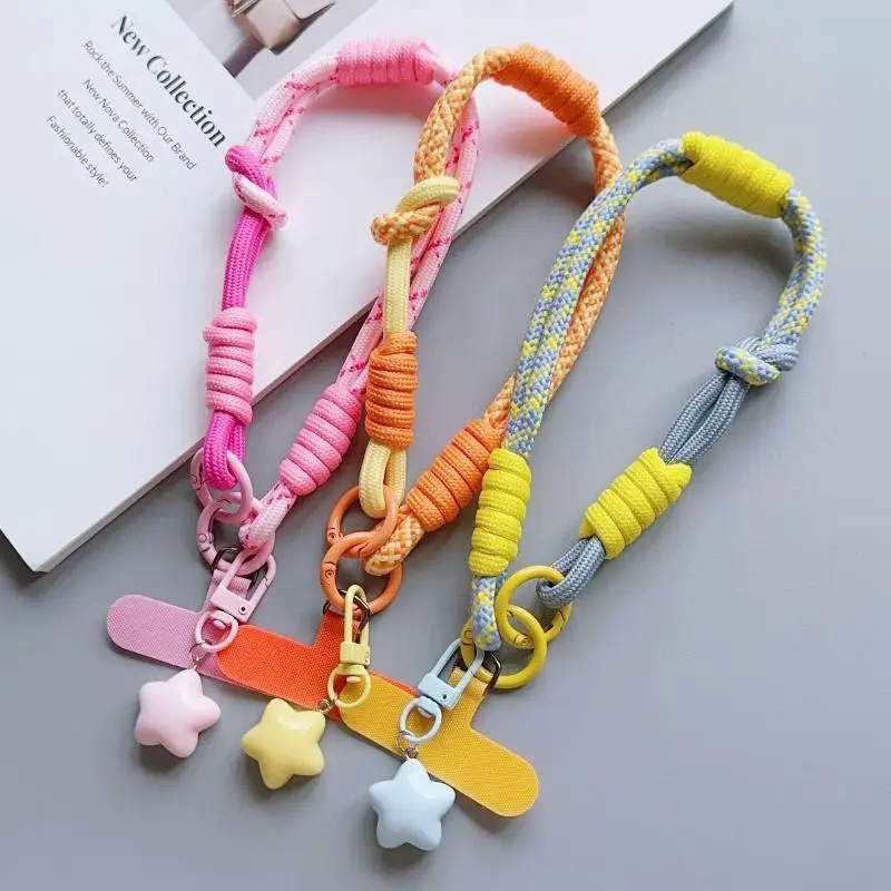 Single Piece Unique Star Pendant Phone Lanyard Adjustable Wristlet Keychain for Unisex