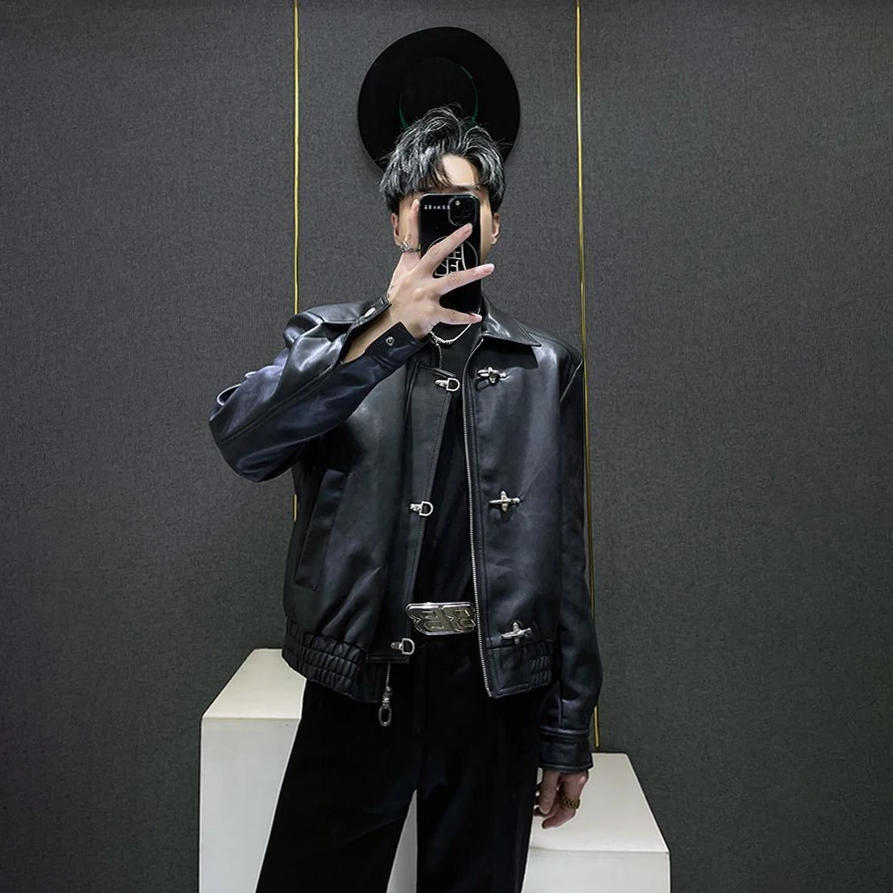 

2025 Winter New Men's Solid Color Long-Sleeve Flight Jacket American Retro Fashion Trendy High Street Casual Niche Men's Top