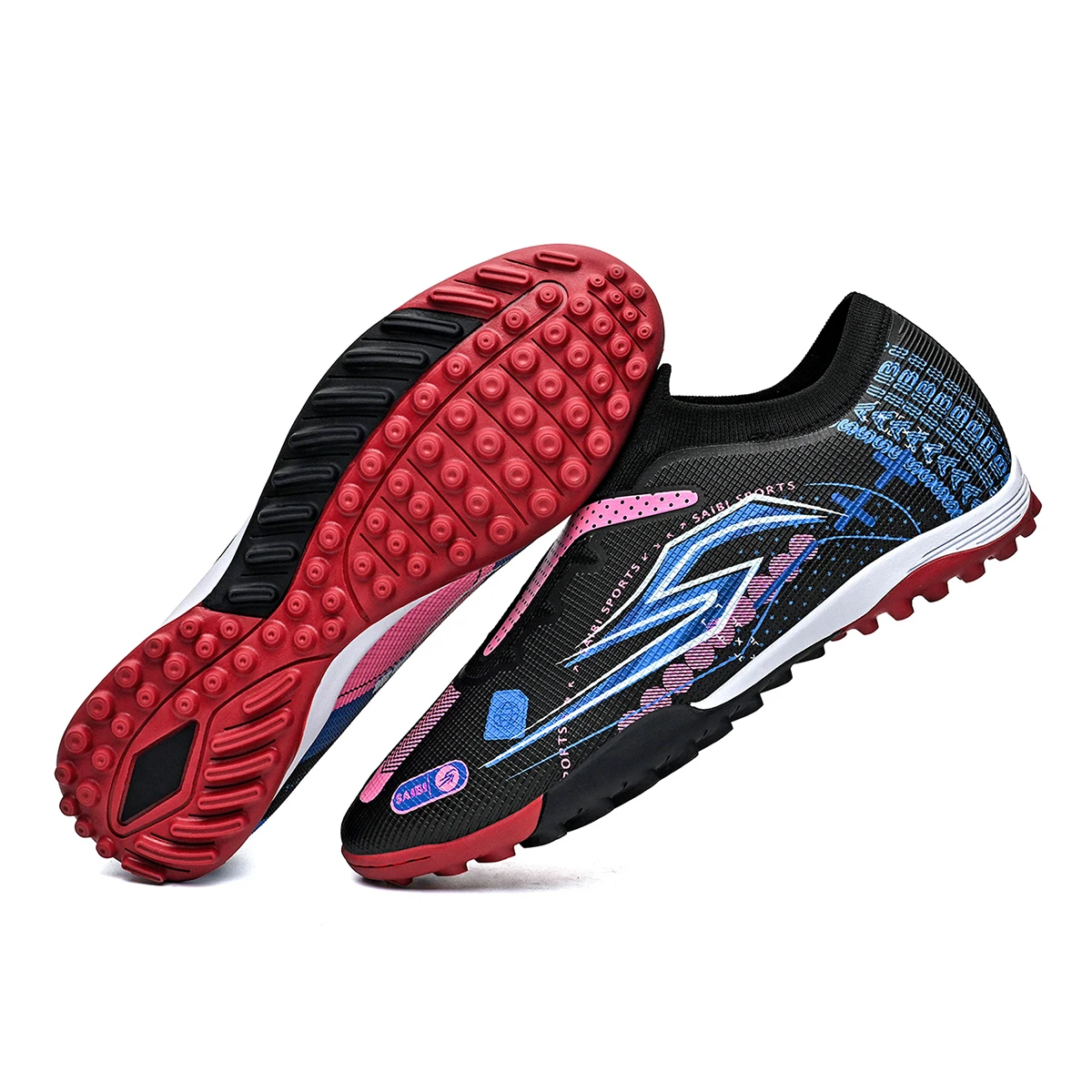 

TF Turf Soccer cleats Flexible PU Fabric Upper Rubber Grip Sole Sturdy Wearable For All Ages Turf Field Activities