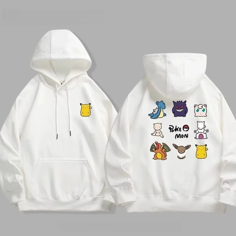 

Худи с принтом Pokémon 2026 (версия Q) для мужчин и женщин, осенне-зимняя новинка, свободный повседневный свитер в стиле Харадзюку