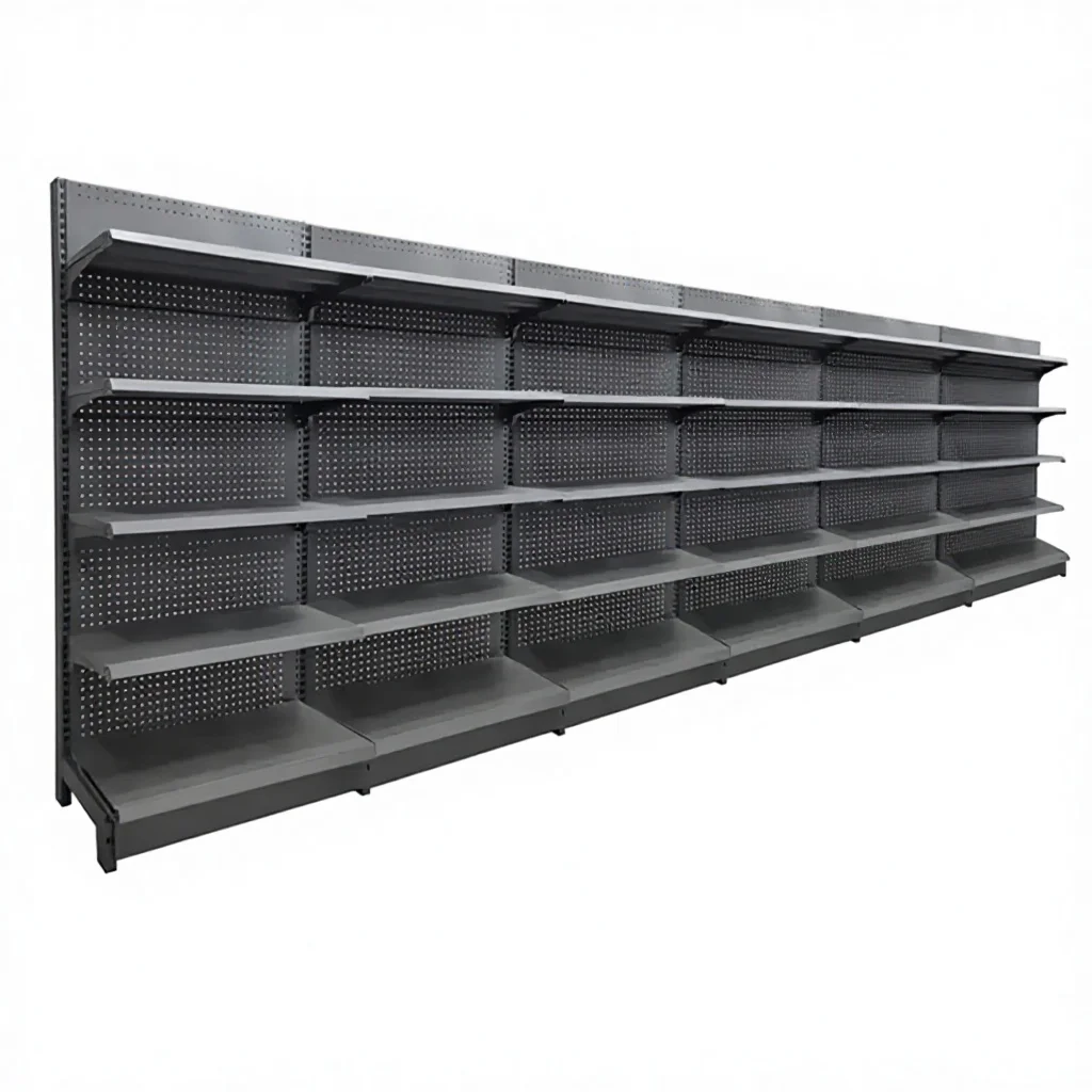 Customizable Supermarket Display Stand Plastic Steel Modern Shelf Gondola Racks With Adjustable Shelves