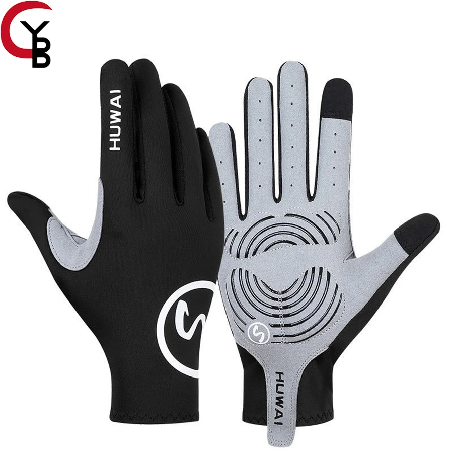 

1 Pair Full Finger Cycling Gloves, Men&Women Spring Summer Thin Viscose Driving Breathable Non-slip Lure Fishing Sun Protection