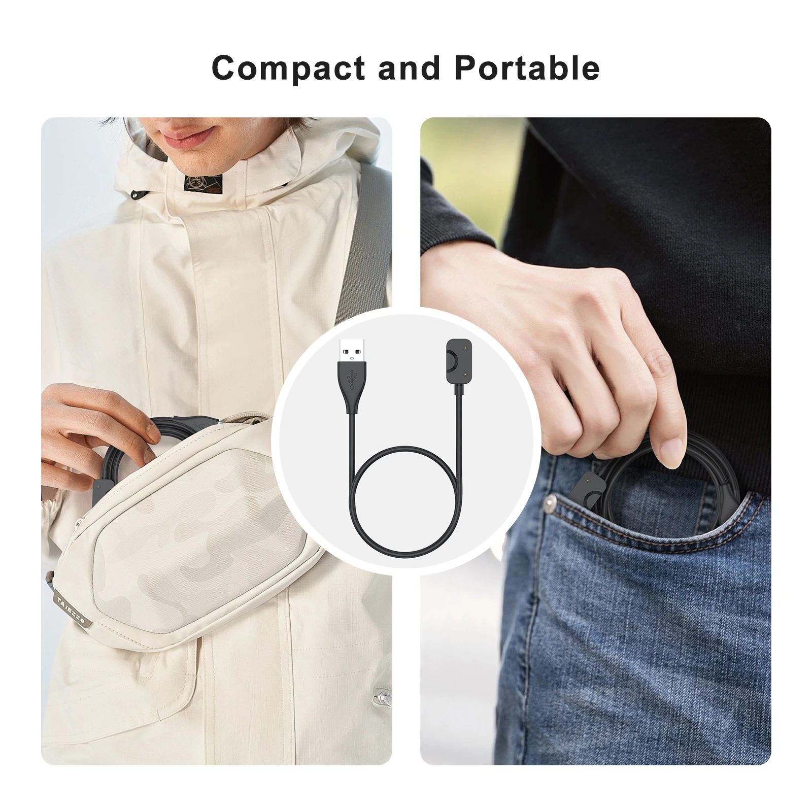 شاحن USB 100 سم لهاتف Samsung Galaxy Fit 3 محول كابل شحن مغناطيسي لملحقات الساعة الذكية Samsung Galaxy Fit 3