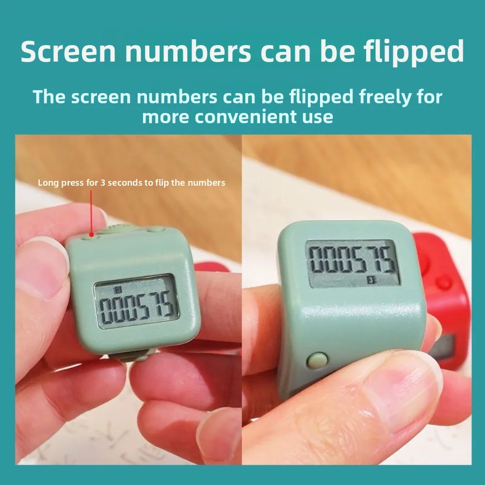 Mini Waterproof Lap Counter Rechargeable with Led Display Handheld Tally Counter 6 Digits Number Tally Clicker for Swim Laps