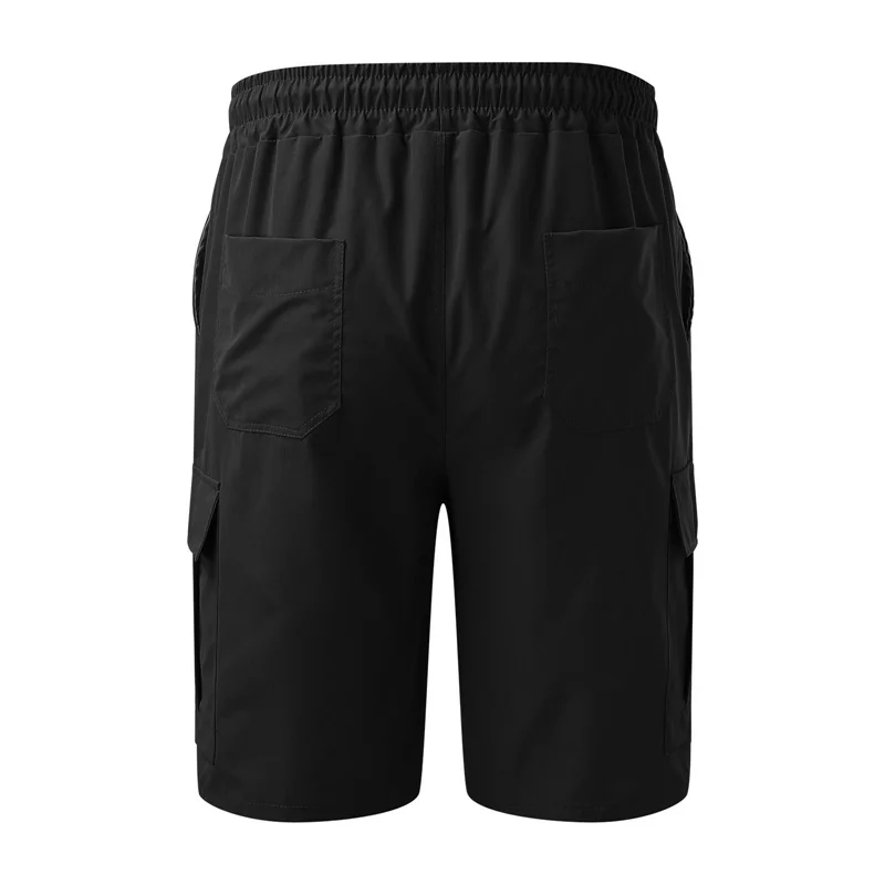 Short décontracté pour hommes, grande taille, mode, solide, pantalon cargo, sport actif avec poches, été