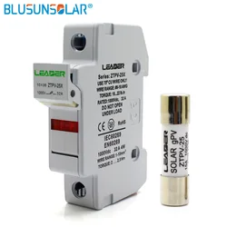 PV Solar 10a 12a 15a 20a 30a  Fuse 1000V DC Fusible 10x38 GPV, with LED Fuse Holder for Solar System Protection