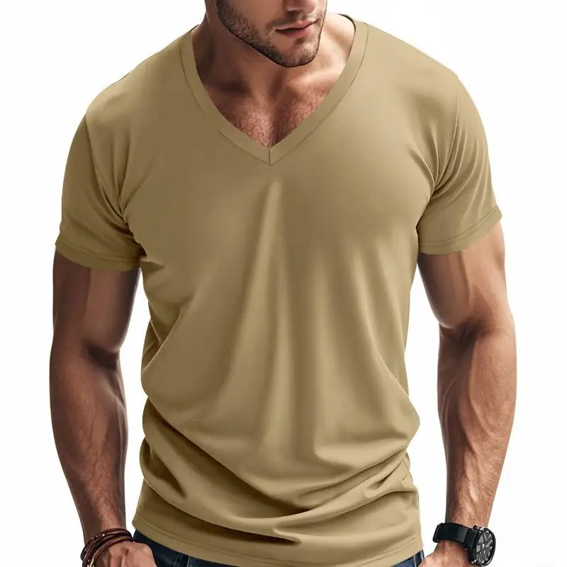 Men's Breathable Sports Short Shirt with Collar Regular Fit Polyester Custom/DIY Printed Casual Short Sleeve T-Shirt