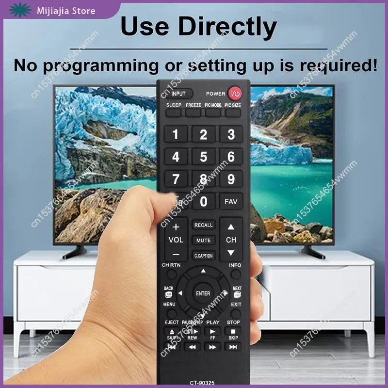 CT-90325 Controle Remoto Substituir Para Toshiba TV 55S41U 32C100U1/2 32DT1U 55HT1 55G310U 19AV600U 22SL400U 24SL410U 26C100U VENDAS