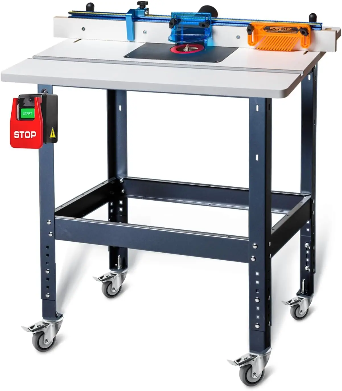 UT1009 Router Table and Fence System with Safety Paddle Switch and Mobile Base Multi-Purpose Tool Stand with Wheels