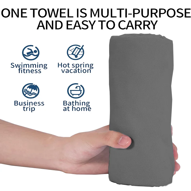 3 Size Pack Quick Dry Towel - Of Lightweight Microfiber Travel Towels Towel Set For Camping, Beach,Gym,Sports,Yoga & Swim Use