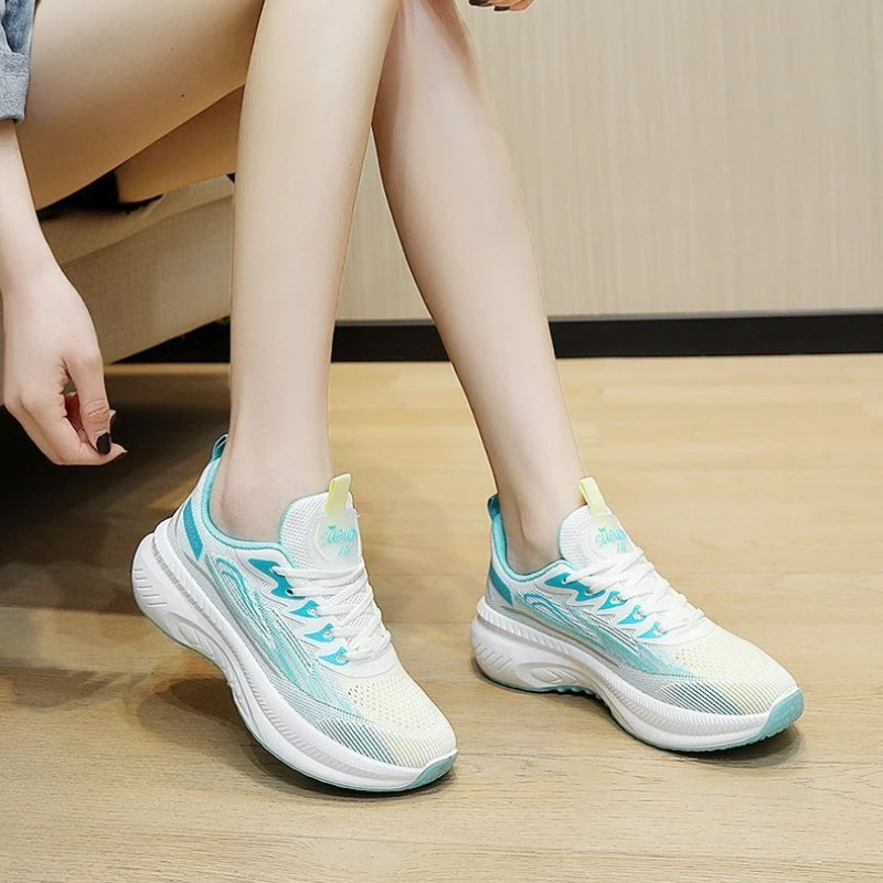 Women Sock Sneakers Breathable Knitted Mesh Running Shoes Lightweight Soft Sole Sports Trainers 2026 Spring Summer Casual