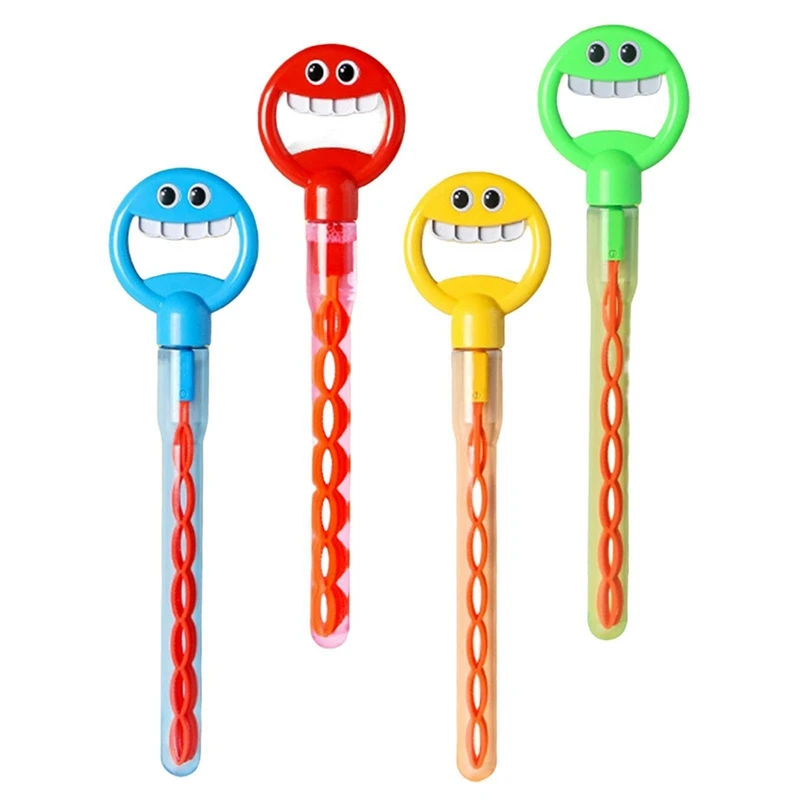 Bubble Wands,32 Hole Smiling Face Bubble Stick,Summer Toy,Bubble Stick Blower Maker,Outdoor/Indoor Activity Use,Easter