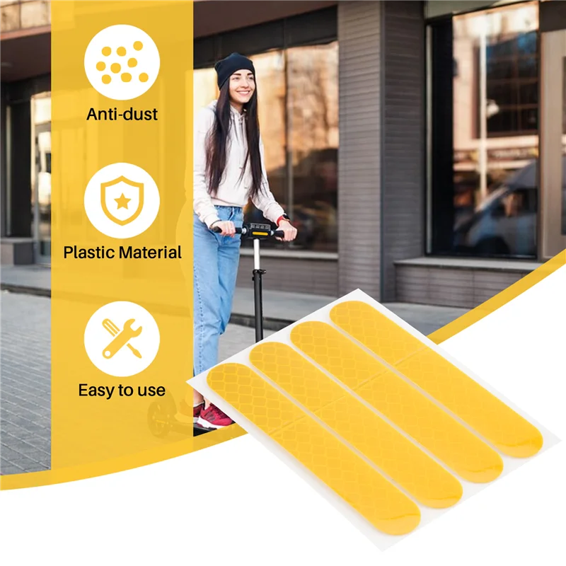 Светоотражающие наклейки, водостойкая предупреждающая полоса, ночные светоотражающие наклейки для украшения электрического скутера Ninebot Max G30