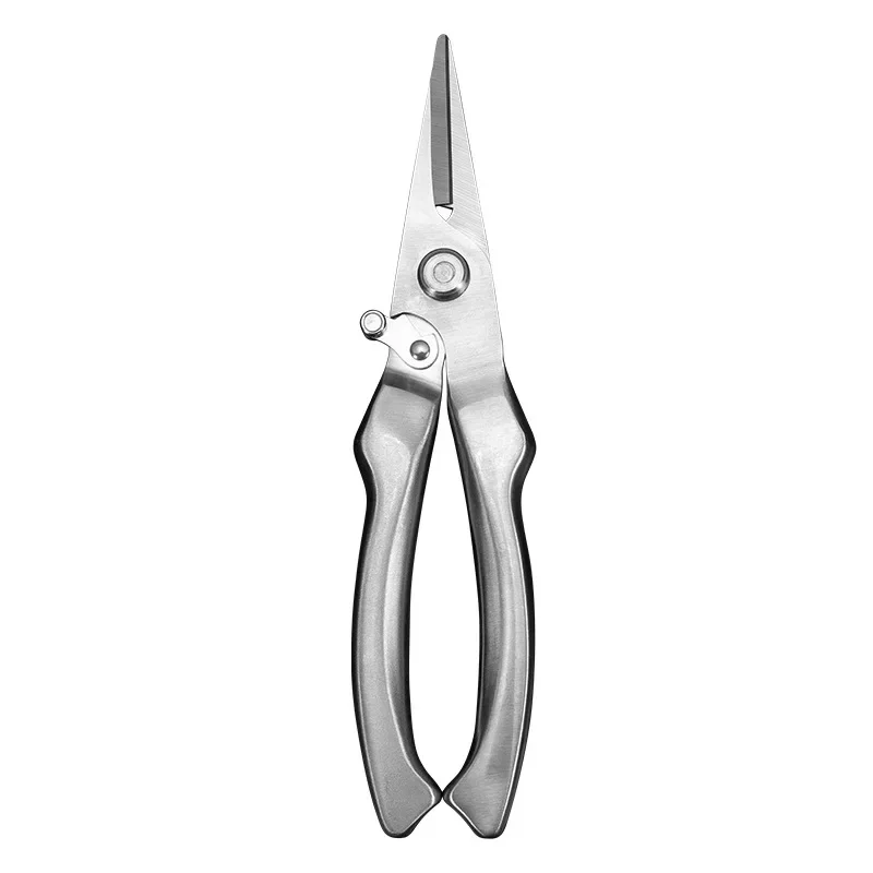 Dobeli All Steel Pruning Shears Fruit Trees Bonsai Flowers Garden Tools Large Size Sliver Straight Head  Crane Gargen Scissors