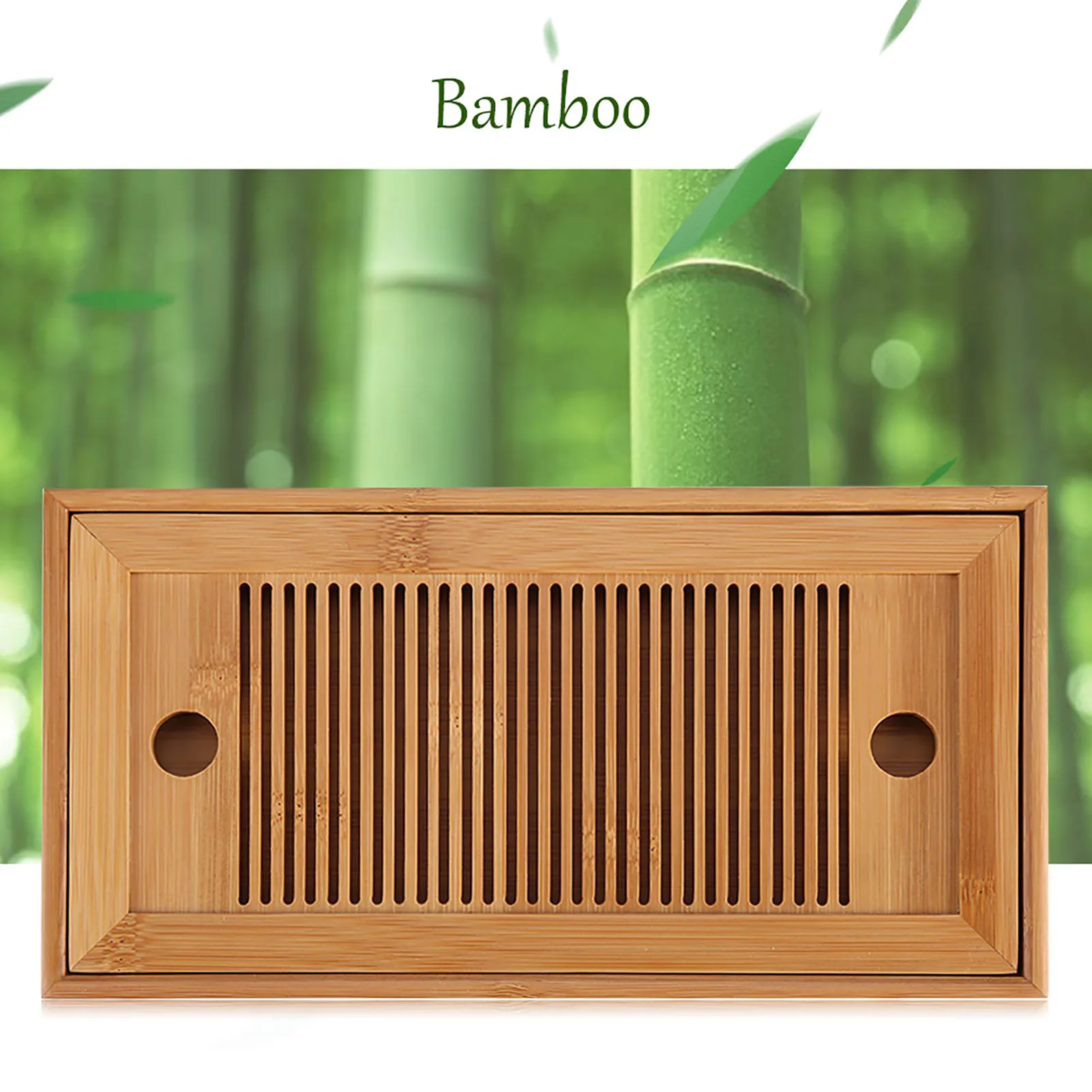 Bamboo Tea Tray Bamboo Tea Tray Chinese Gongfu Tea Mini Serving Table for Teahouse Home Office Gongfu Tea Tray Tea Serving Table