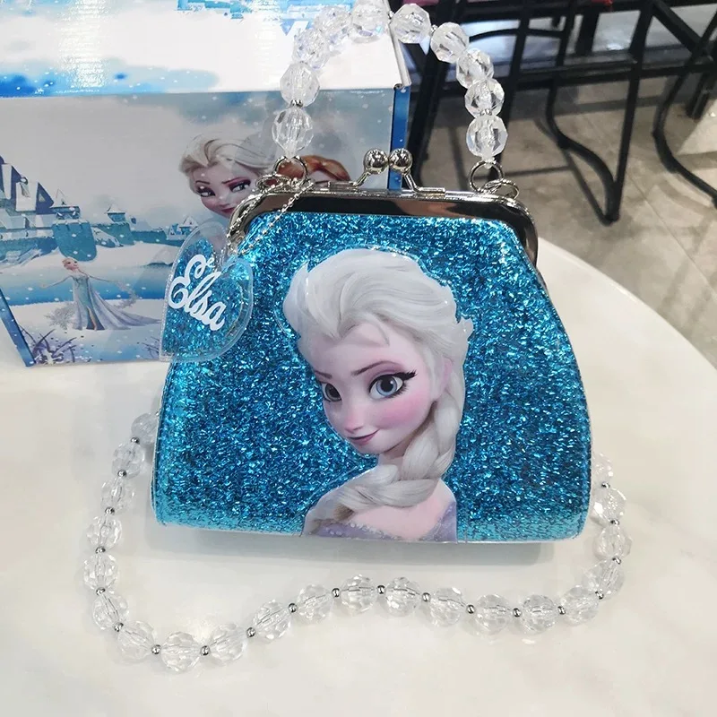 MINISO Frozen 2 Elsa Anna Crossbody Bag Children's Toys Shoulder bag Girl Sofia Princess  Handbag Kid Shopping Storage Bag Gift