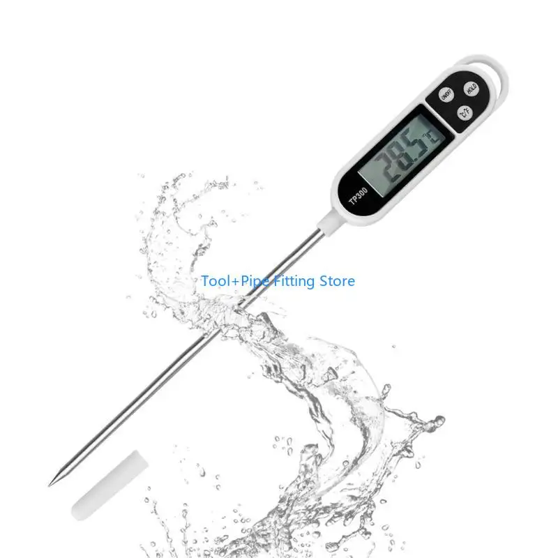 F92B Read Digital Thermometer with Heat resistant Clip LCD Temperature Gauge