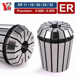 ER Spring Collet ER11 ER16 ER20 ER25 ER32-1 2 3 4 5 6 7 8 9 10 11 12 20mm High Precision 0.005mm 0.008mm Milling Tool Holder CNC