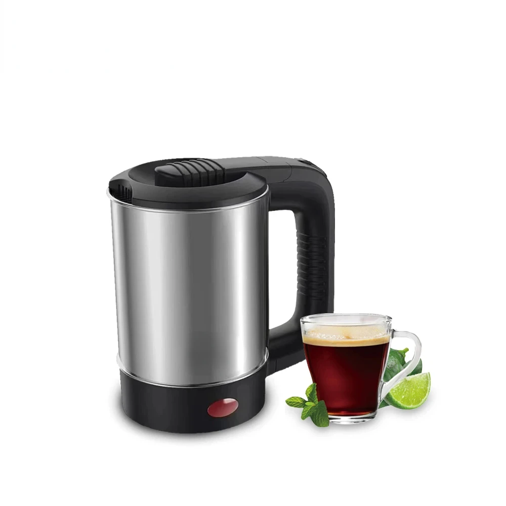 Chaleira elétrica portátil para viagem, mini bule de chá/café, compacta e durável. Perfeito para viagem chaleira de água quente infusor de chá elétrico