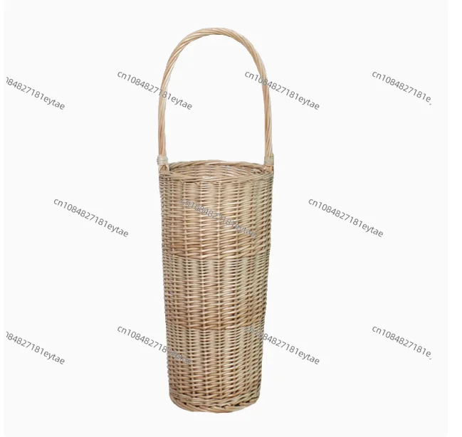 

Willow rattan umbrella storage bucket rack drawing hand-woven creative lift storage basket paper basket