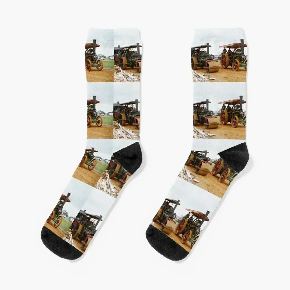 Steam Roller and Steam Traction Engine Socks Thermal man winter gift Socks Girl Men's