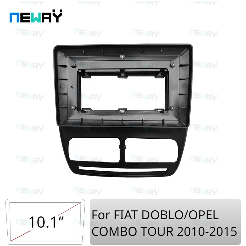 10.1 Inch Car Radio Fascias Android Stereo Player 2Din Head Unit Panel Dash Frame Insta For FIAT DOBLO/OPEL COMBO TOUR 2010-2015