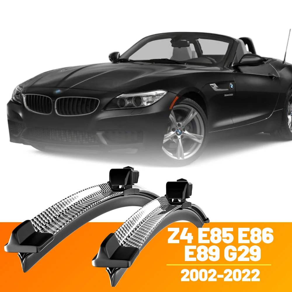2 stücke Frontscheibe Scheibenwischerblätter Carbon Faser Scheibenwischer Für BMW Z4 E85 E86 E89 G29 2002-2022 2007 2008 2009 2017 2019