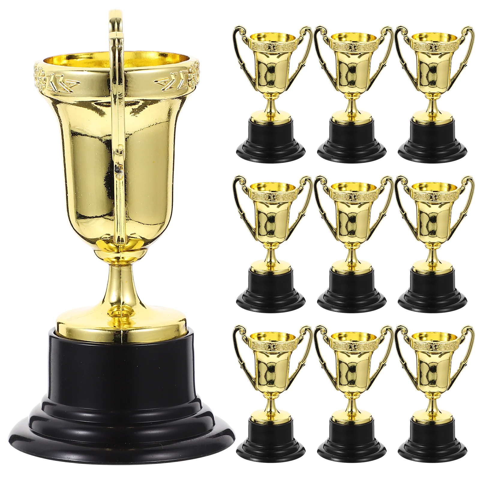 

10 Pcs Trophy Small Prize Cup Kids Award Classic Halloween Party Celebration Reward Plastic Mini Model Child