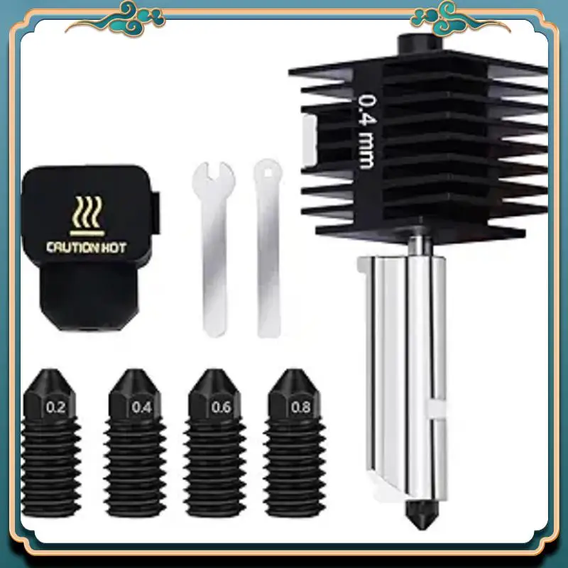 

(Новинка)-A1/A1 Mini Hotend Kit Печатительный экструдер 0,4 мм Замена сопла Hotend с дополнительным соплом из закаленной стали 0,2/0,4/0,6/0,8 мм