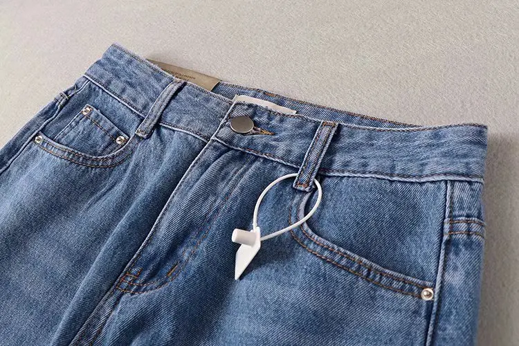 Dave&Di Summer  Retro Solid Color Washed American Distressed Denim Shorts Boyfriend High Waist Bermuda