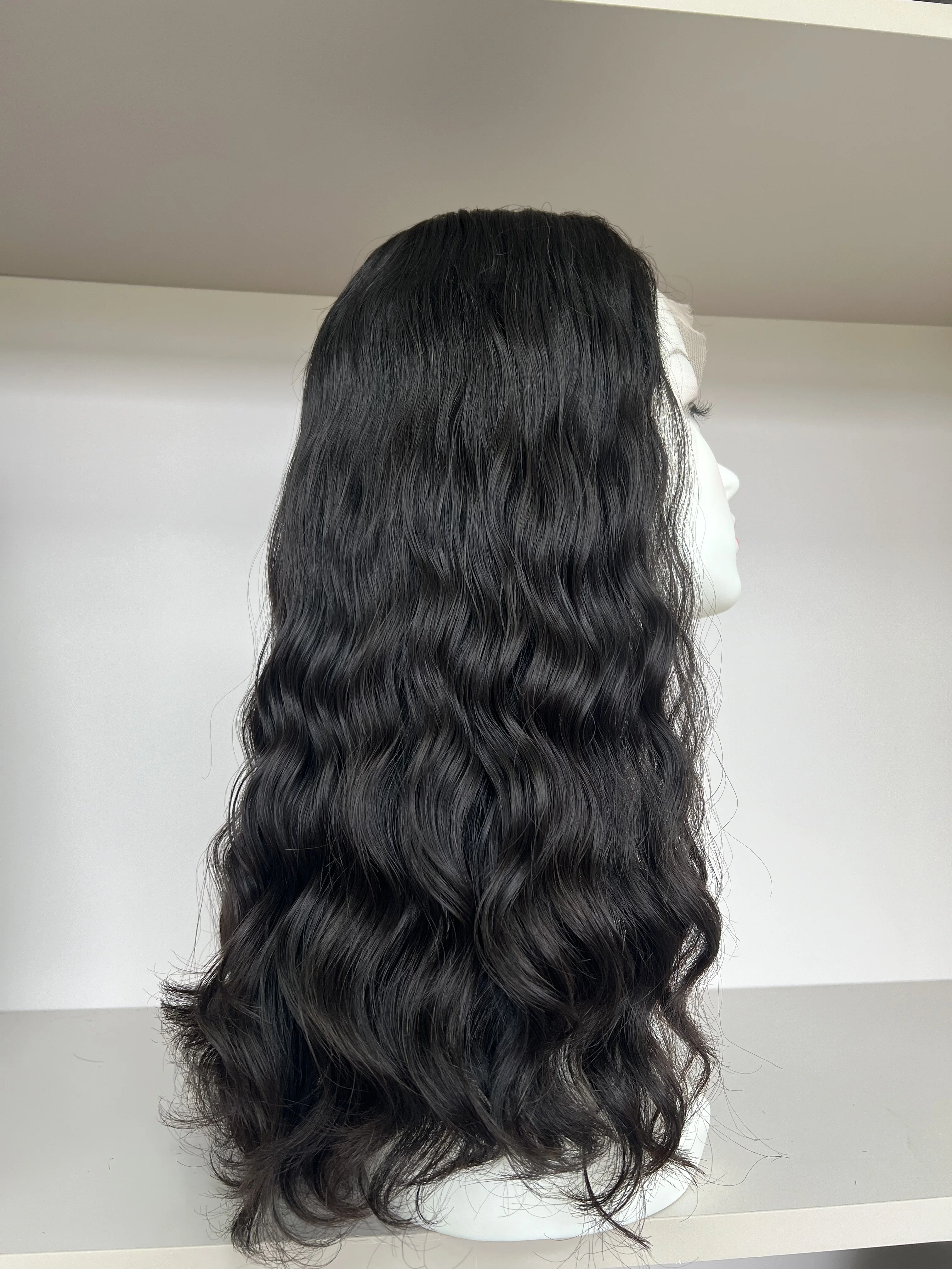 Lace top wig Kosher Wigs European hair natural black color TsingTaowigs Human Hair Jewish Wig Lace Top For Women Free Shipping