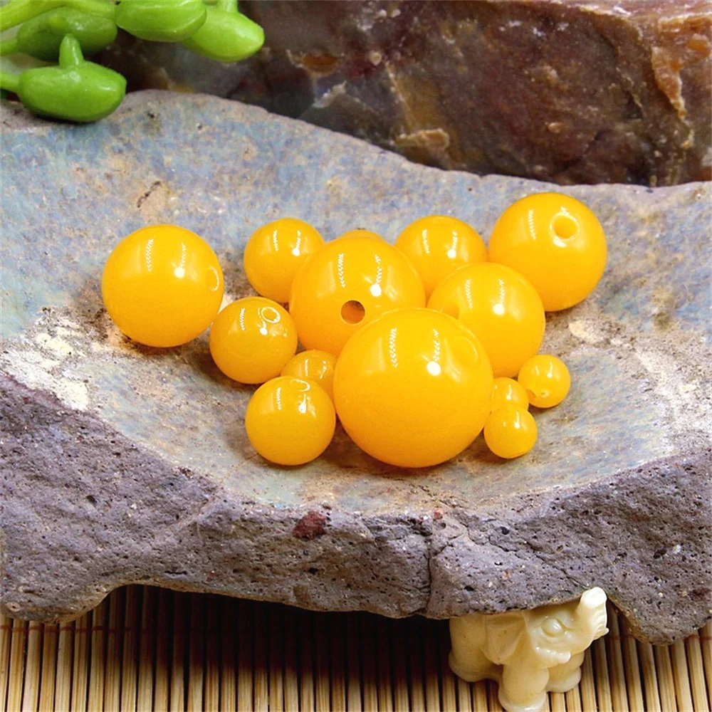 Loose Beads for Jewelry Making Supplies Charm Imitation Amber Diy Bracelets Necklace Earring Fashion Accessories Spacer Beads