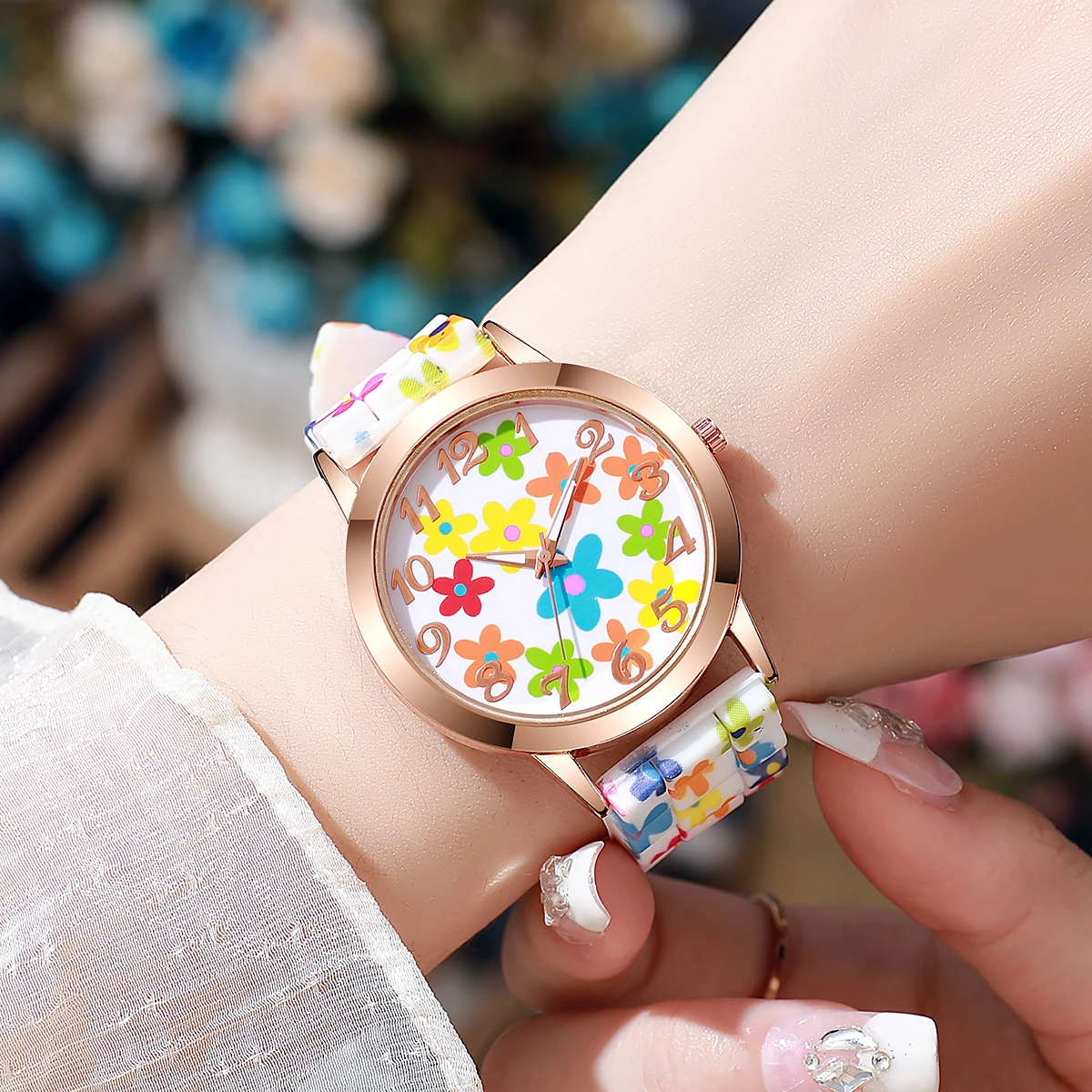 Zegarki damskie z kwiatowym na – Silicone Band Women recenzja i cena