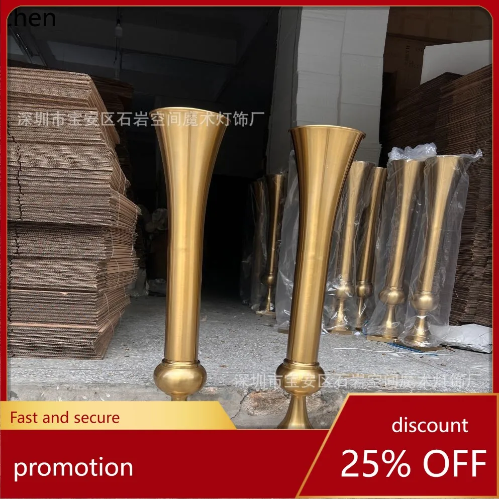 

Hxl speaker electroplated antique bronze wedding decor floor standing floral display