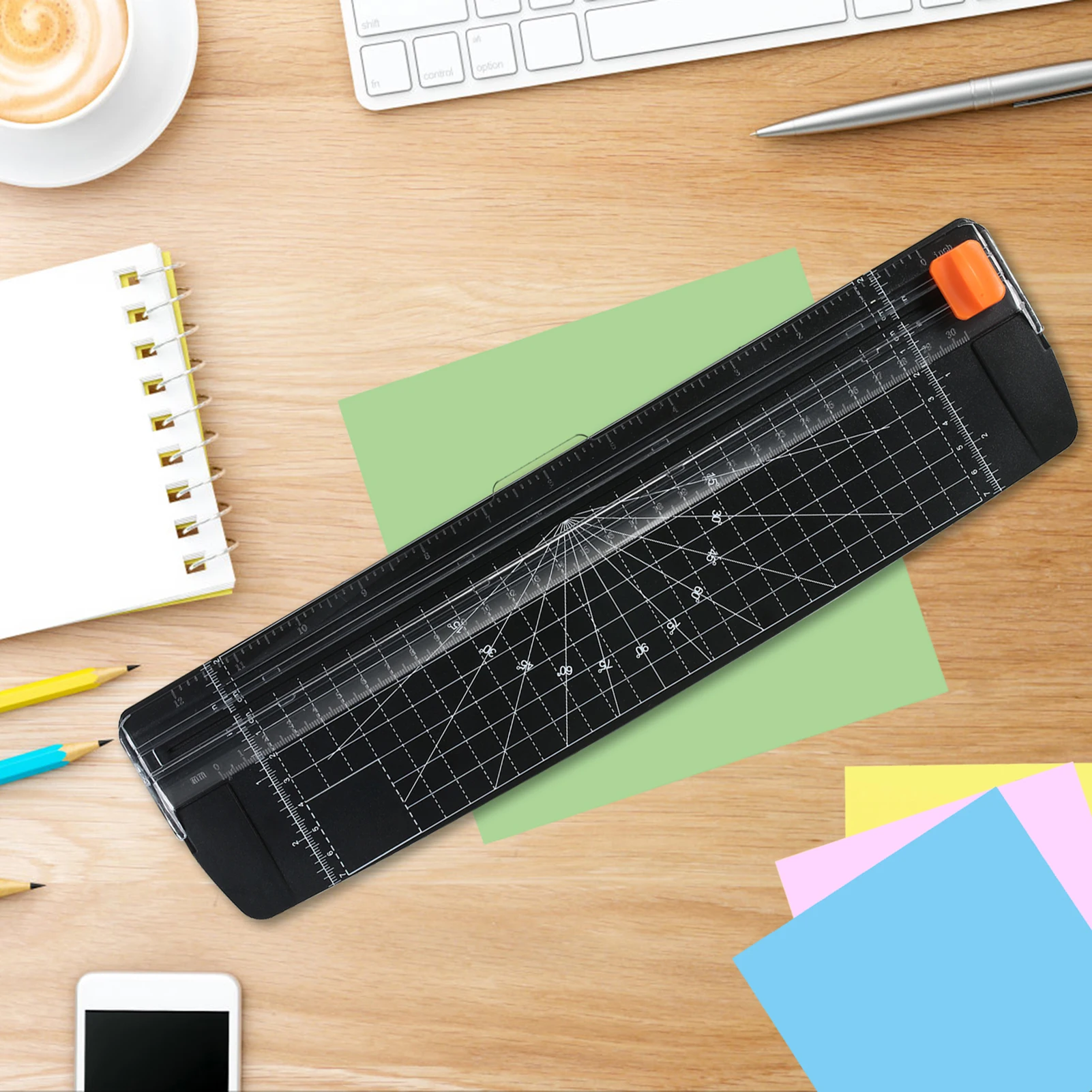 Przenośna przycinarka do papieru maszyna do cięcia gilotyna do papieru w rozmiarze A4 o szerokości 12 Cal do papier typu kraft laminowanego papieru