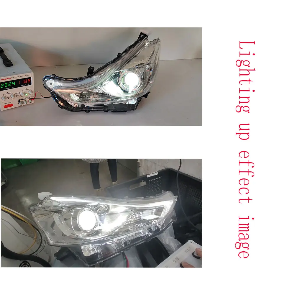 A Pair Car LED Headlights for Toyota Prius V Alpha W40 ZVW41 81140-47660 81170-47280 2014-2021 High-End Configuration