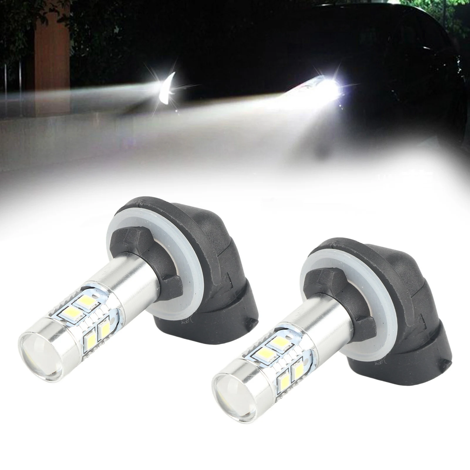 2 SZTUK 12-24V 50W 6000K Samochodowe jasne żarówki przeciwmgielne LED dużej mocy do Hyundai Accent 2013-2018