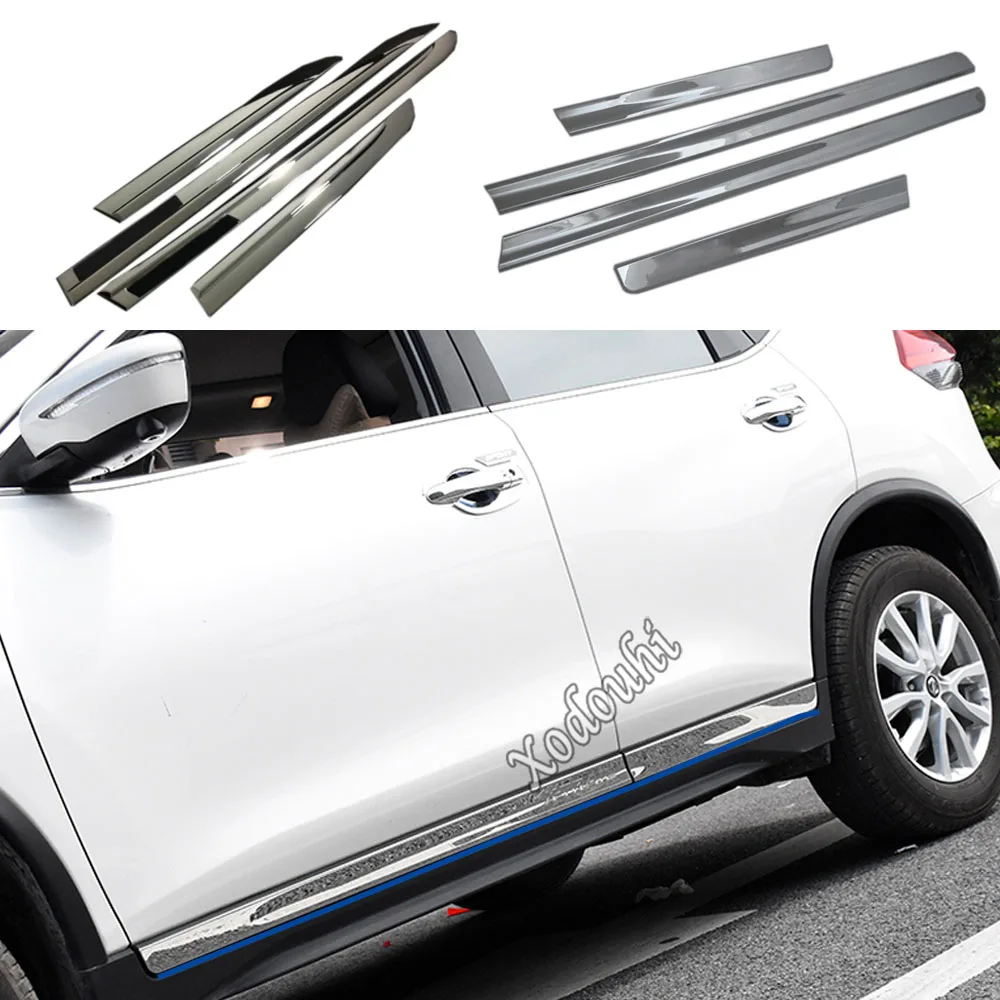 

Side Body Door Trim Strip Molding Stream Lamp Panel Bumper Stick For Nissan X-Trail T32/Rogue 2014 2015 2016 2017 2018 2019 2020
