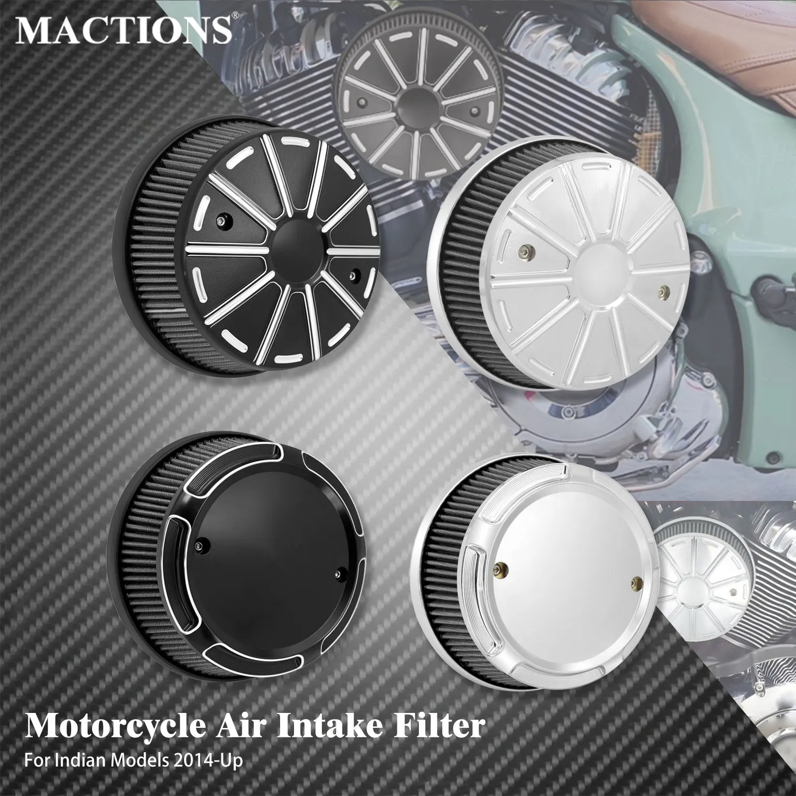 Motorcycle Air Filter Intake Cleaner Filter For Indian Chieftain Vintage Dark Horse Springfield Super Chief Roadmaster 2014-Up