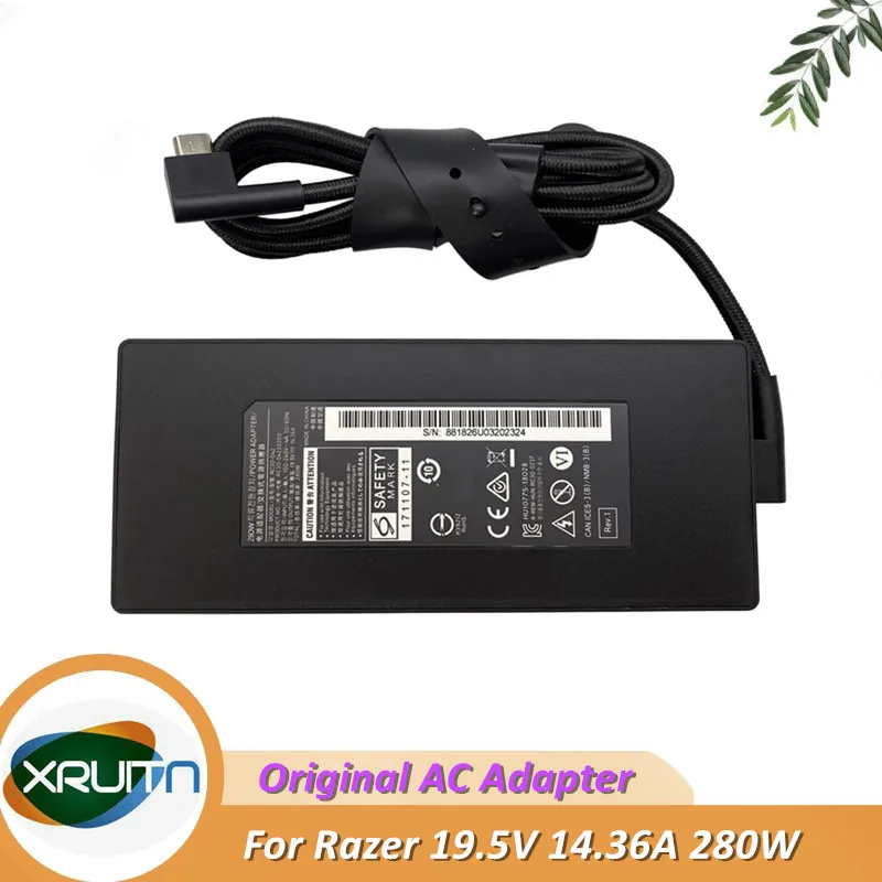 

19.5V 14.36A 280W AC/DC Adapter RC30-042302 RC30-042 Charger For RAZER Gaming BLADE GAN BLADE 17/I9-12900H/3070 TI Power Supply