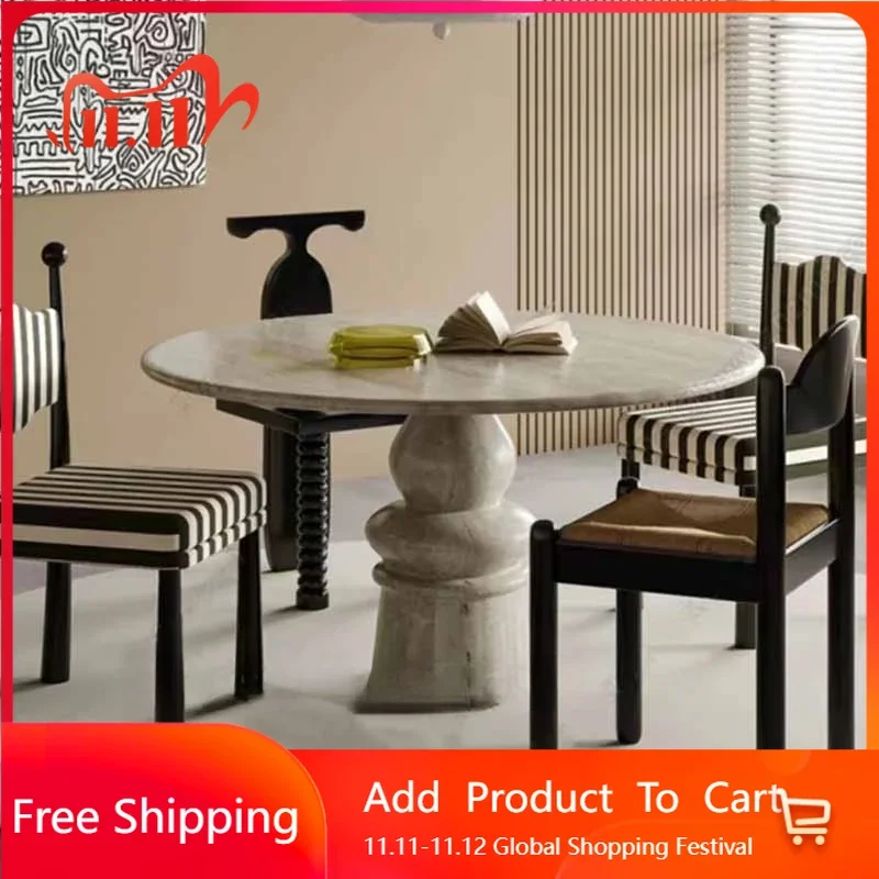 

Restaurant Living Room Dining Table Round Floor Italian Center Dining Table Kitchen Luxury Organizer Muebles Unique Furniture