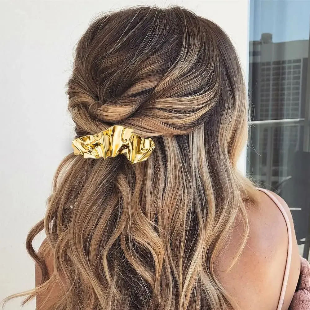 New Design Hair Accessories Hair Barrette Gold Color Alloy Headwear Crawl Insect Pattern Strong Grip Hair Clip Teenage Girls