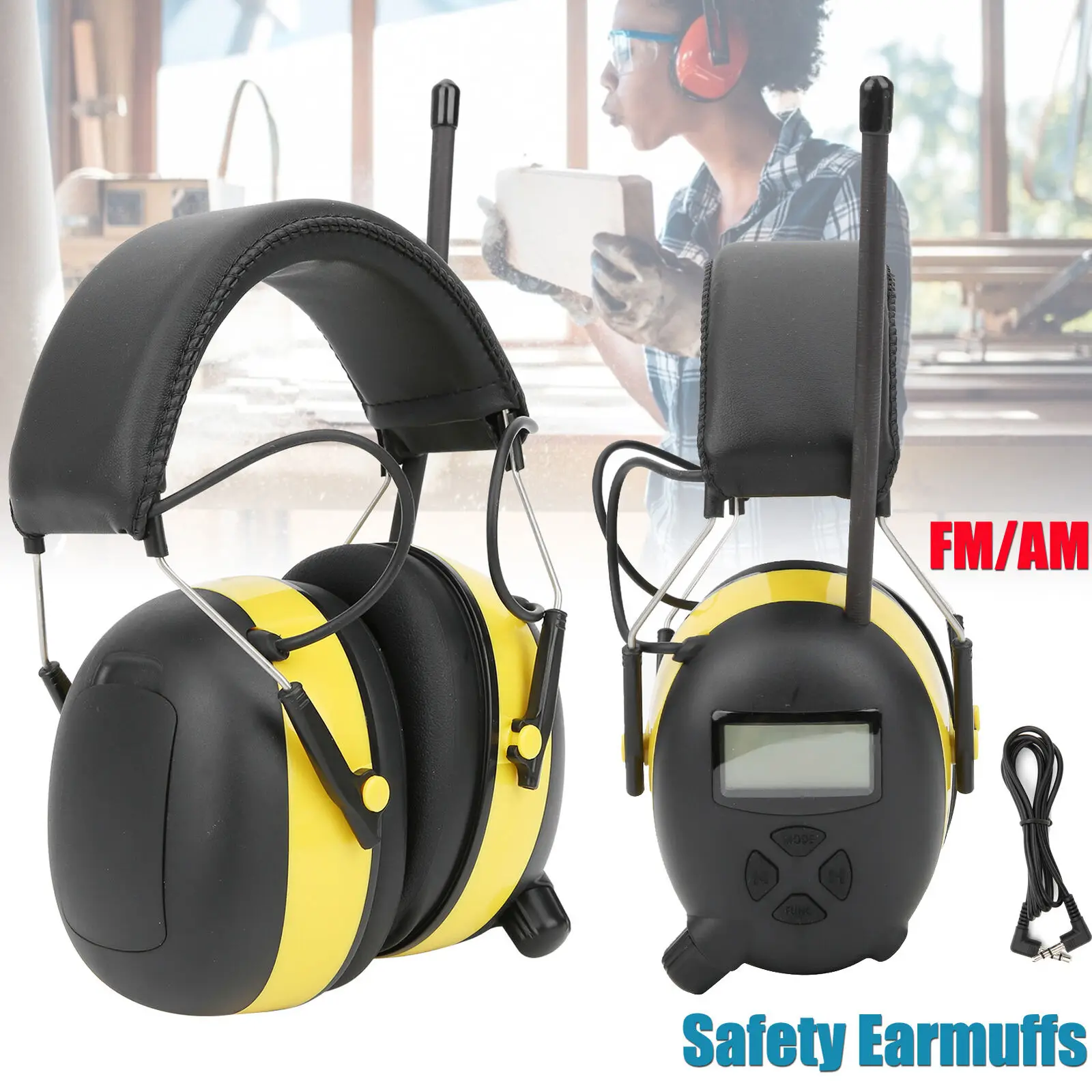 

Electronic Noise Reduction Earmuff Hearing Protector Headphone Digital Am / Fm Radio Stereo Hearing Protection Ear Muffs