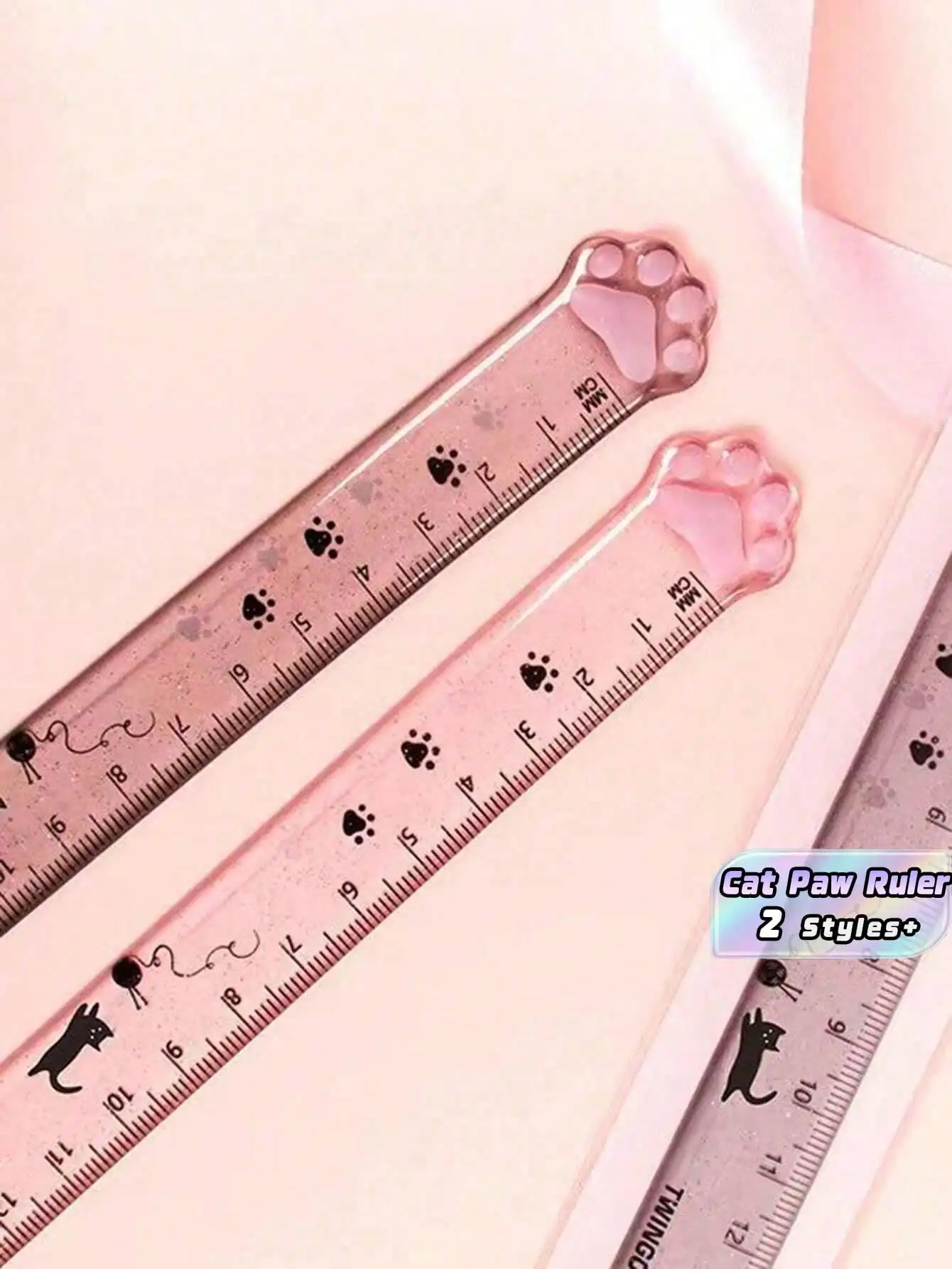 

Transparent Cat Paw Ruler – Cute Kawaii Measuring Tool for Journaling, DIY & Desk Accessories