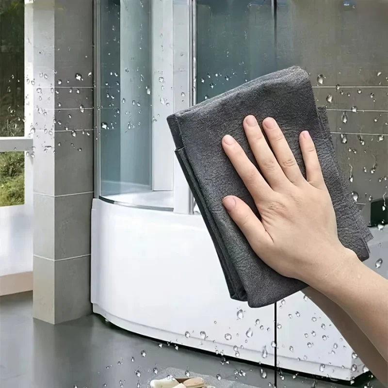 Paño de limpieza mágico de 5 piezas, limpieza de ventanas sin rastro izquierdo, toallita de impresión sin agua, artefacto de espejo de limpiaparabrisas de vidrio de 7,87 pulgadas/9,84 pulgadas