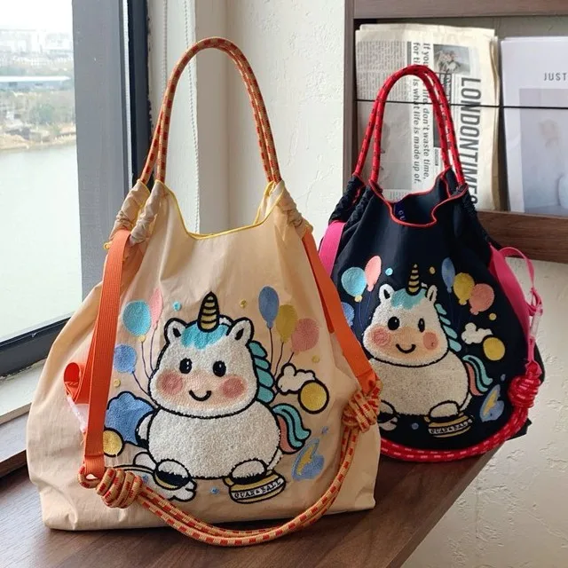 sac-de-shopping-ecologique-grande-capacite-brode-de-petits-dragons-sac-a-bandouliere-simple-ou-croise