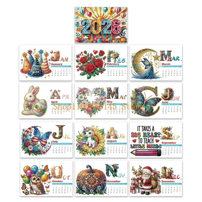 5asd Двадцать двадцать шесть перерабатываемый календарь для взрослых, подчеркивающий поделку из камня своими руками и толстые